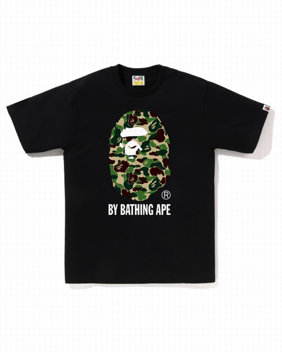 Black Bape ABC Camo By Bathing Ape Men's T Shirts | ZA-17640