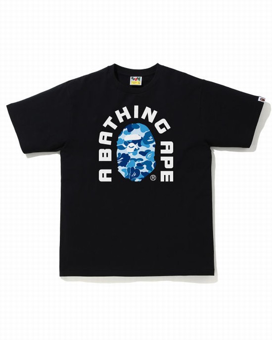 Black Bape ABC Camo College 2020 Men's T Shirts | ZA-72306