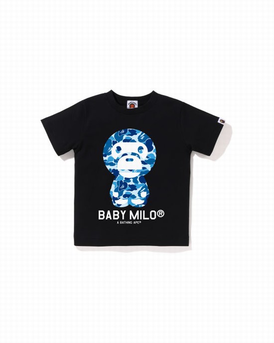 Black Bape ABC Camo Milo Kids' T Shirts | ZA-27541