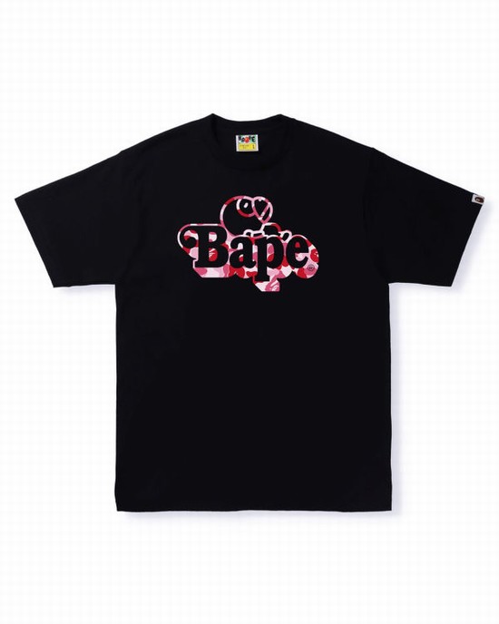 Black Bape ABC Camo Milo On Men's T Shirts | ZA-49380