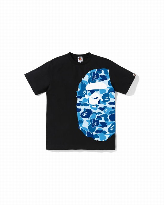 Black Bape ABC Camo Side Big Ape Head Jr Kids' T Shirts | ZA-90438