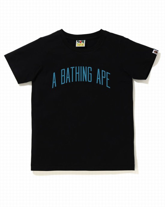 Black Bape A Bathing Ape Letter Women's T Shirts | ZA-80519