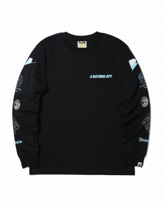 Black Bape A Bathing Ape Men's T Shirts | ZA-08573