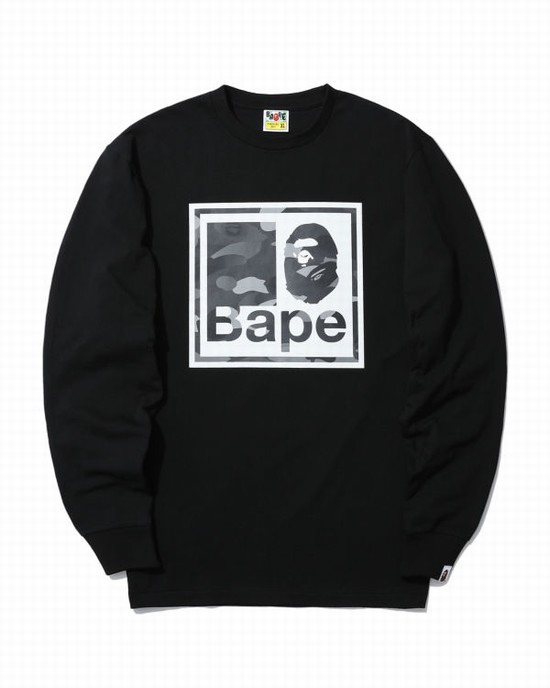Black Bape Gradation Camo Men's T Shirts | ZA-02715