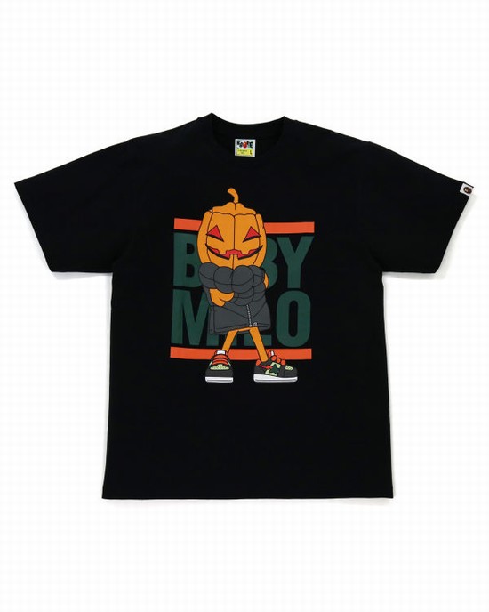 Black Bape Halloween Milo Men's T Shirts | ZA-45167