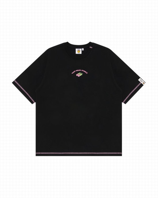 Black Bape Milo boxy fit Women's T Shirts | ZA-57148