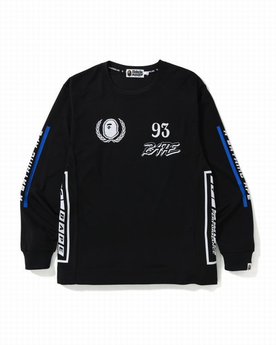 Black Bape Motor Sport Men's T Shirts | ZA-34965