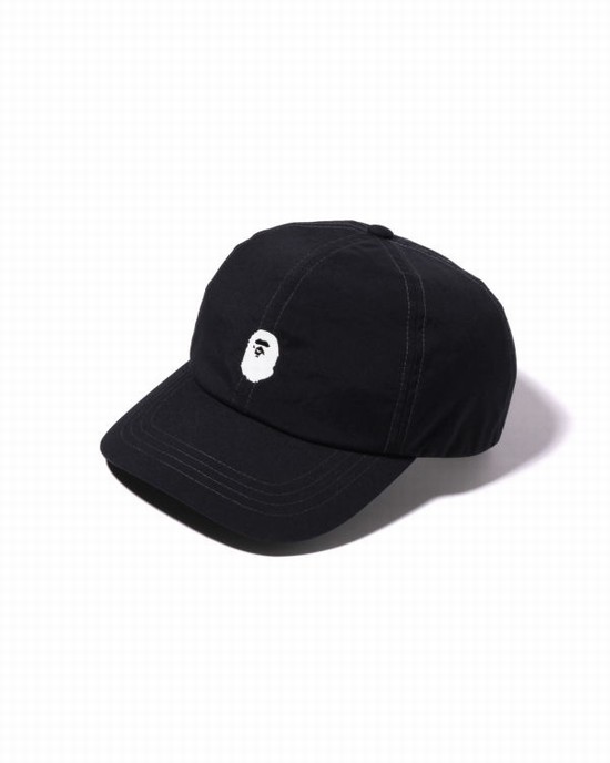 Black Bape One Point Panel Men's Caps | ZA-51389