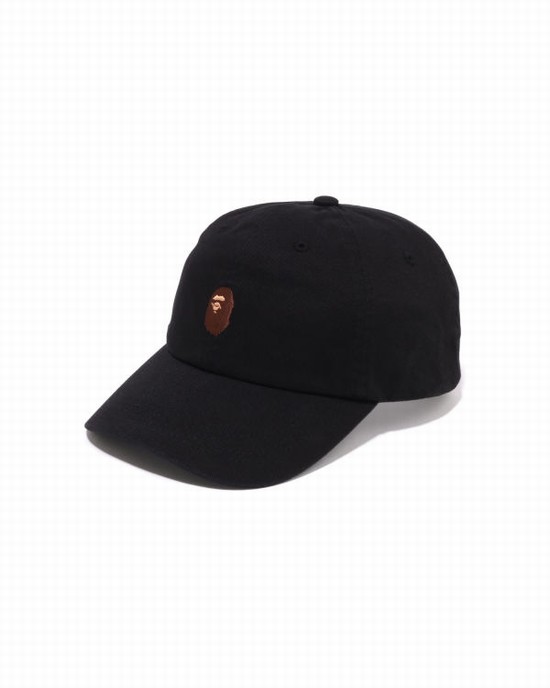 Black Bape One Point Panel Men's Caps | ZA-81276