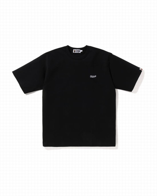 Black Bape One Point Relaxed Fit Men's T Shirts | ZA-84623