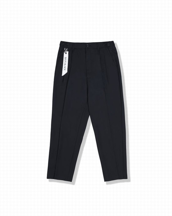 Black Bape Pleated Men's Pants | ZA-21958