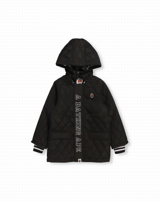 Black Bape Quilting Kids' Jackets | ZA-98760