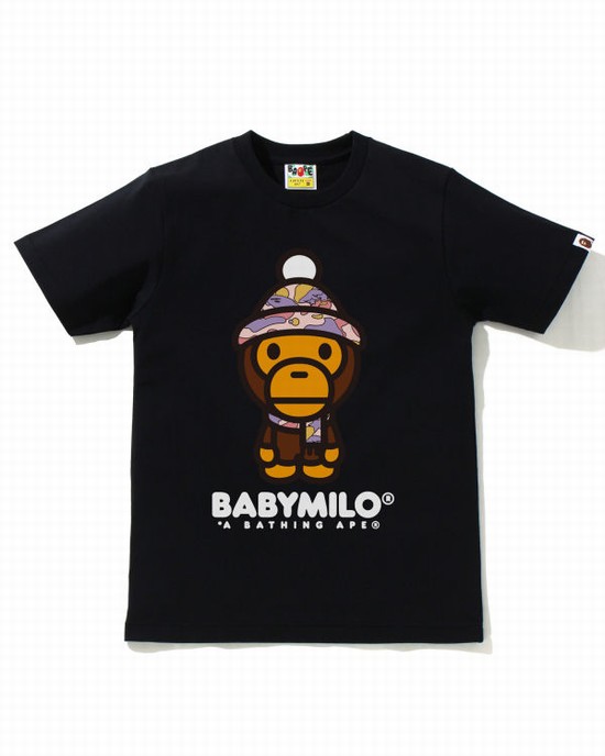 Black Bape STA Camo Milo Winter Women's T Shirts | ZA-60485