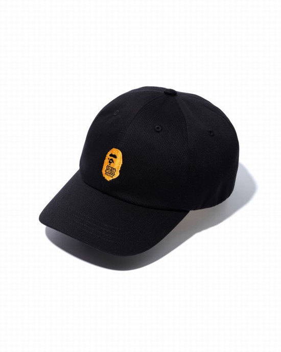 Black Bape X PUBG MOBILE logo Men's Caps | ZA-91036