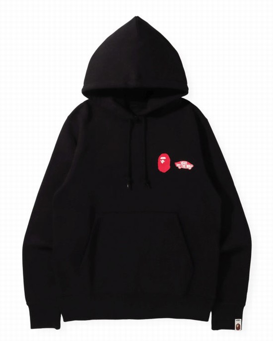 Black Bape X Vans Pullover Men's Hoodie | ZA-98523