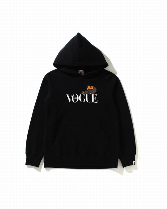 Black Bape X Vogue Milo Pullover Kids' Hoodie | ZA-18467