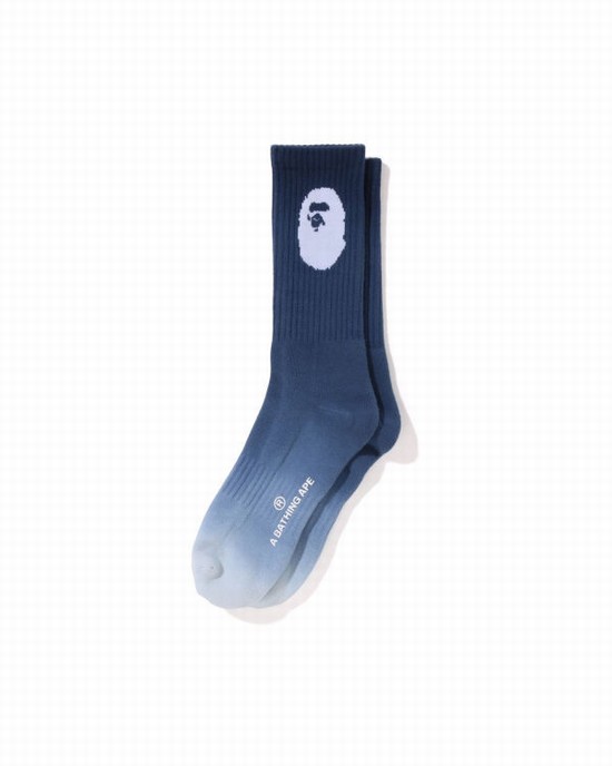 Blue Bape Gradation Men's Socks | ZA-34267