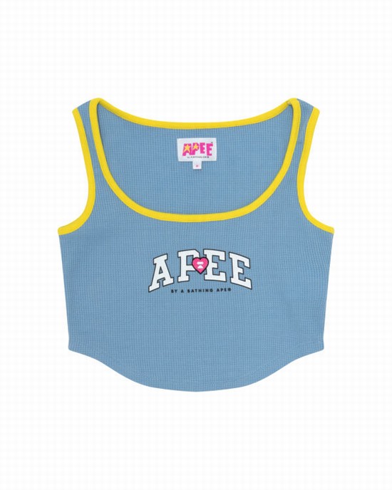 Blue Bape Graphic Women's Vest | ZA-45917