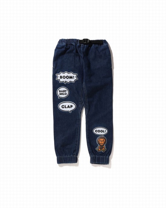 Blue Bape Milo Speech Balloon Kids' Jeans | ZA-31245