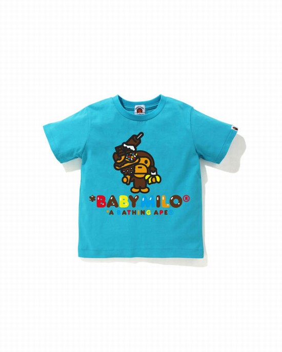 Blue Bape Milo Sweets Kids' T Shirts | ZA-14836