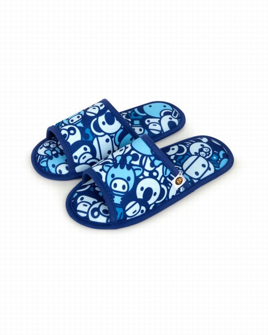 Blue Bape Milo slippers Women's Flip Flops | ZA-03628
