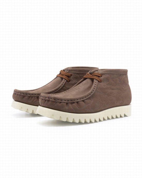 Brown Bape Manhunt #1 Men's Boots | ZA-86394