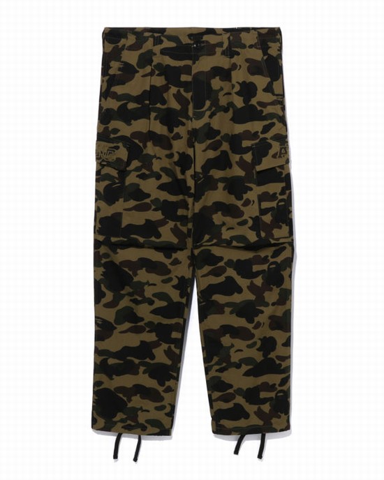 Green Bape 1st Camo 6 Pocket Men's Pants | ZA-68147