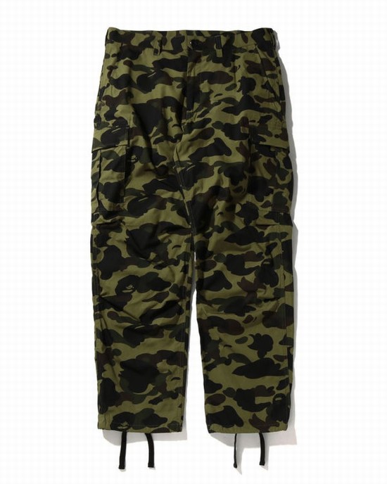 Green Bape 1st Camo Cargo Men's Pants | ZA-52398