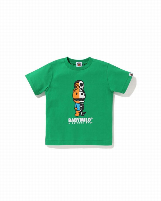 Green Bape Glow In The Dark Rex Bone Kids' T Shirts | ZA-46105