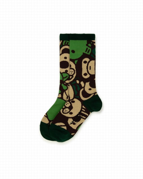 Green Bape Milo Women's Socks | ZA-48275