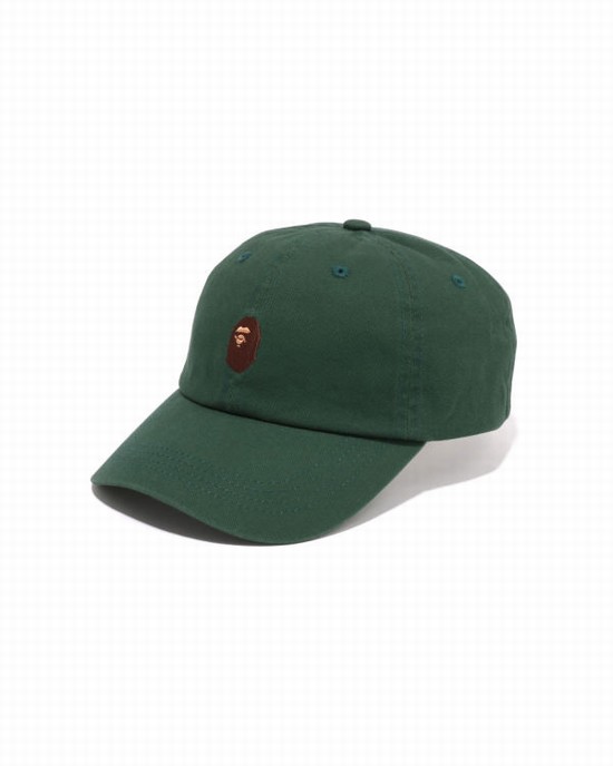 Green Bape One Point Panel Men's Caps | ZA-28491