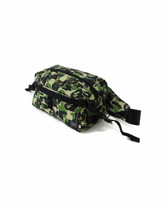 Green Bape Porter ABC Camo Men's Waist Bags | ZA-53169