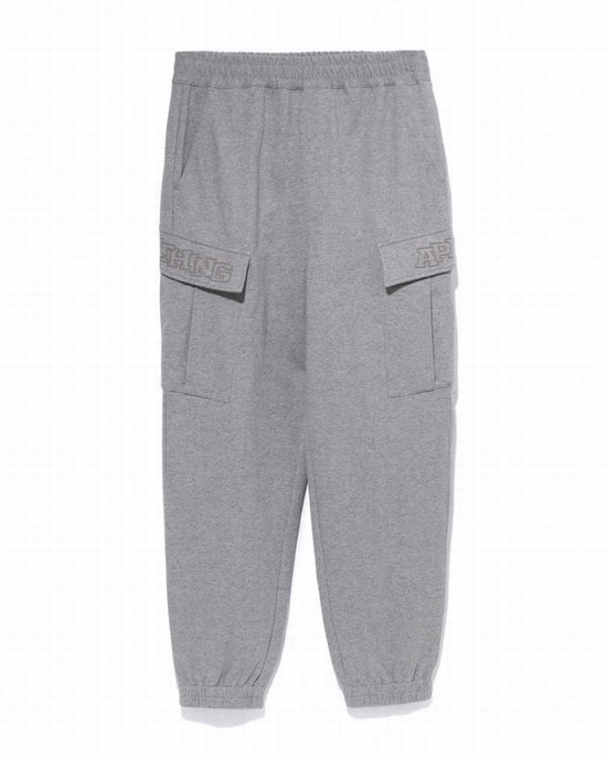 Grey Bape 6 Pocket Relaxed Fit Men's Sweatpants | ZA-26405