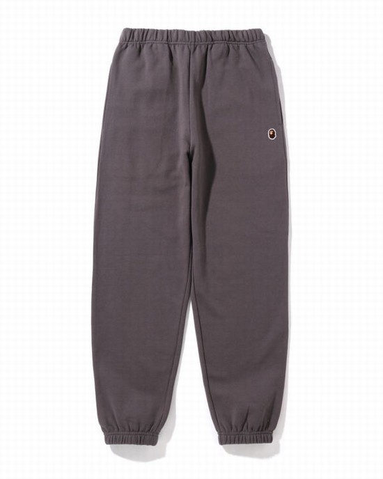 Grey Bape Ape Head One Point Oversized Women's Sweatpants | ZA-96581