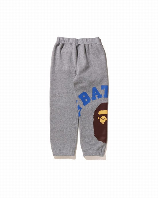 Grey Bape Giant College Kids' Sweatpants | ZA-41702