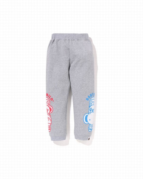 Grey Bape Milo Friends Kids' Sweatpants | ZA-14287