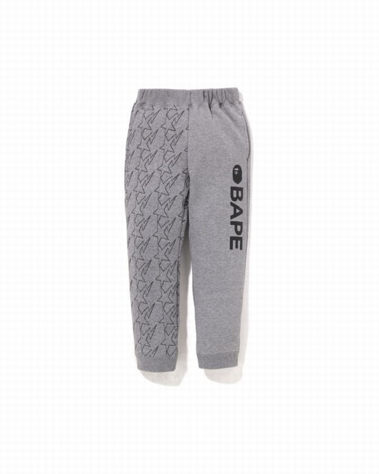 Grey Bape STA Quilting Kids' Sweatpants | ZA-54316