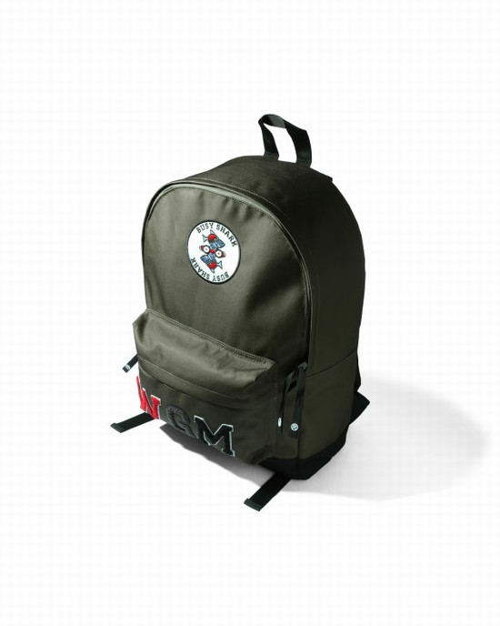 Light Green Bape Busy Shark Men's Backpacks | ZA-32071