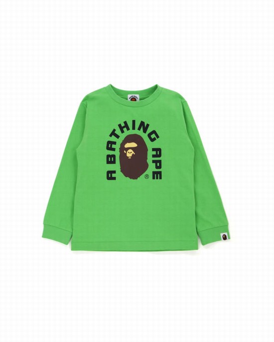 Light Green Bape College 2020 Kids' T Shirts | ZA-05129