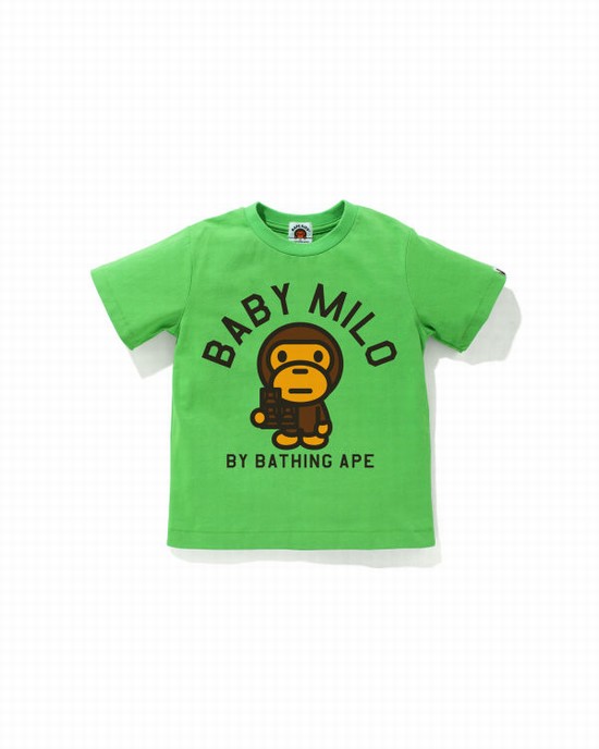 Light Green Bape Milo Chocolate Kids' T Shirts | ZA-31709