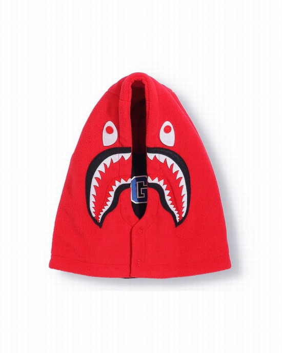Light Red Bape Shark Kids' Neck Warmer | ZA-01249