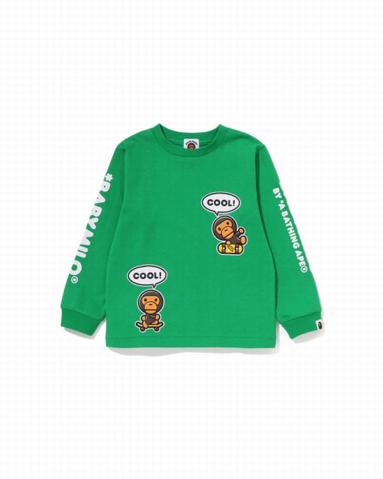 Mint Bape Milo Speech Balloon L/S #3 Kids' T Shirts | ZA-62981