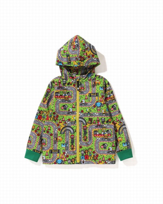 Multicolor Bape Milo Racing Kids' Jackets | ZA-49571