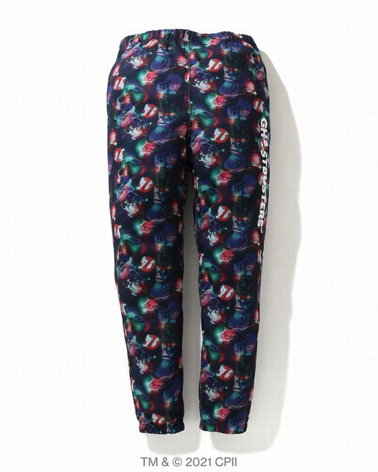 Multicolor Bape X Ghostbusters Camo Slim Men's Sweatpants | ZA-47280
