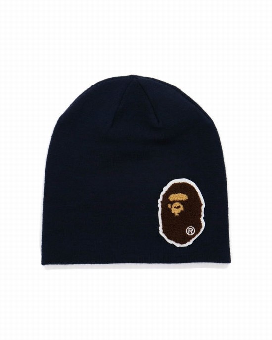 Navy / Blue Bape Big Ape Head Men's Caps | ZA-16852