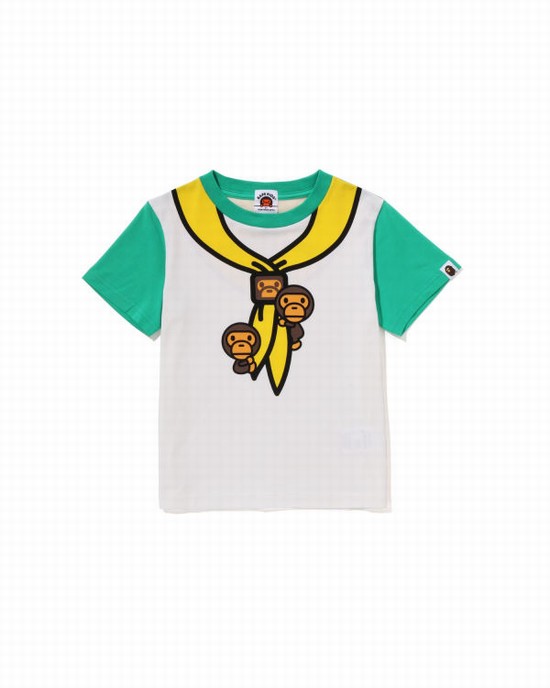 Peacock / Green Bape Milo Boy Scout Chief Print Kids' T Shirts | ZA-17469