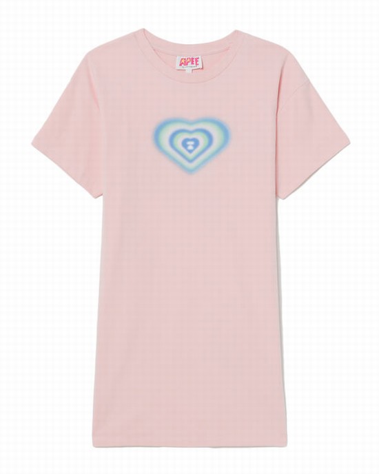 Pink Bape Graphic Women's Dress | ZA-31279