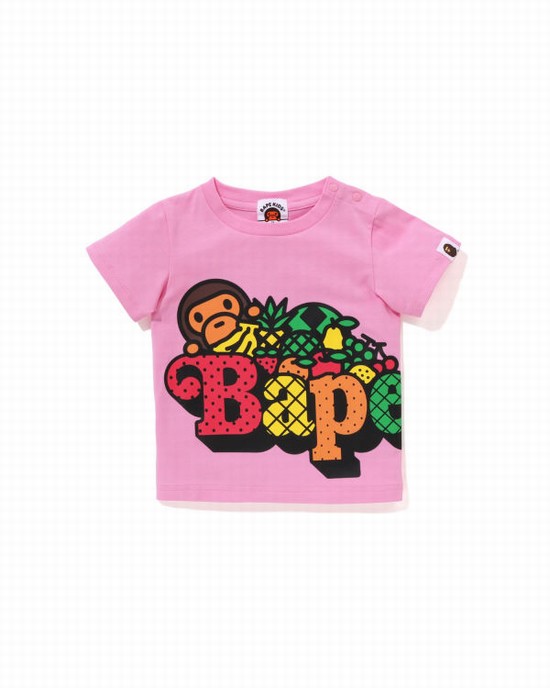 Pink Bape Milo Fruit Kids' T Shirts | ZA-03417