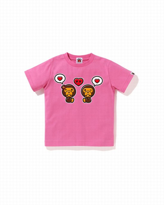 Pink Bape Milo Speech Balloon #1 Kids' T Shirts | ZA-06713