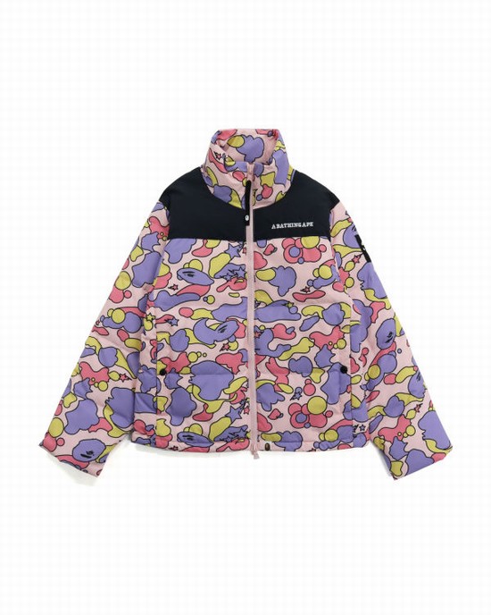 Pink Bape STA Camo Women's Down Jackets | ZA-34850